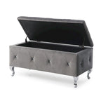 Upholstered Tufted Storage Bench