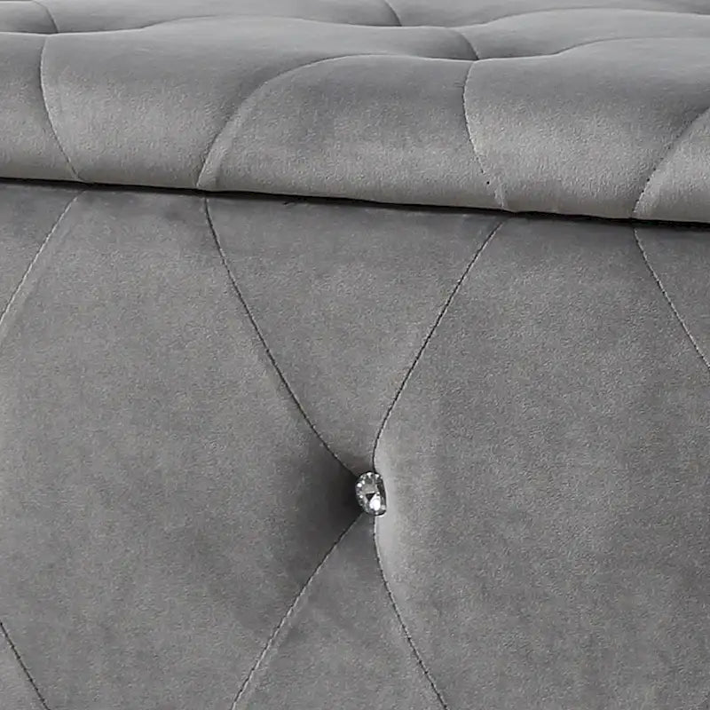 Upholstered Tufted Storage Bench