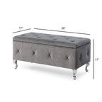 Upholstered Tufted Storage Bench