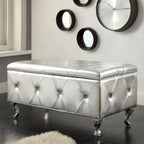 Upholstered Tufted Storage Bench