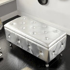 Upholstered Tufted Storage Bench