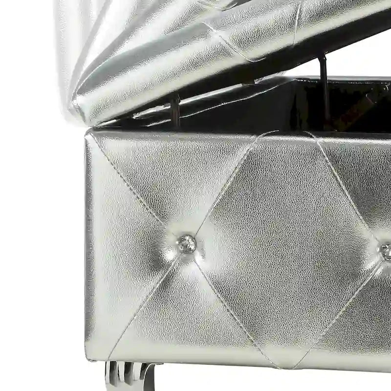 Upholstered Tufted Storage Bench