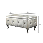 Upholstered Tufted Storage Bench