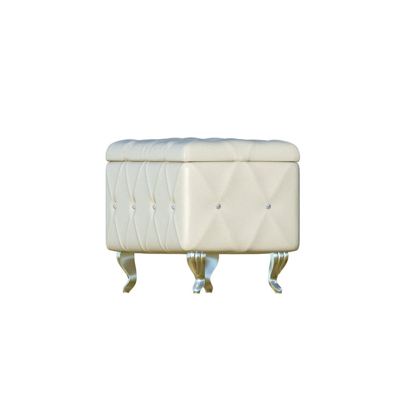 Upholstered Tufted Storage Bench