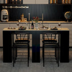 3-Piece Dining Table Set, Counter Height Dining Table Set for 2, Compact Kitchen Table Set