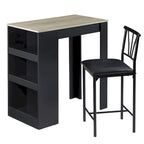 3-Piece Dining Table Set, Counter Height Dining Table Set for 2, Compact Kitchen Table Set