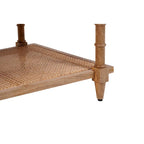 Carolina Living Chesterfield Wood & Cane Coffee Table - Whitewash
