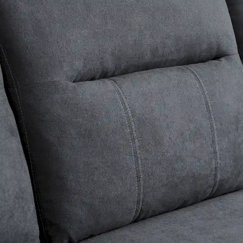 4 Seater L Shaped Reversible Nailed Sectional Sofa with Storage Ottoman