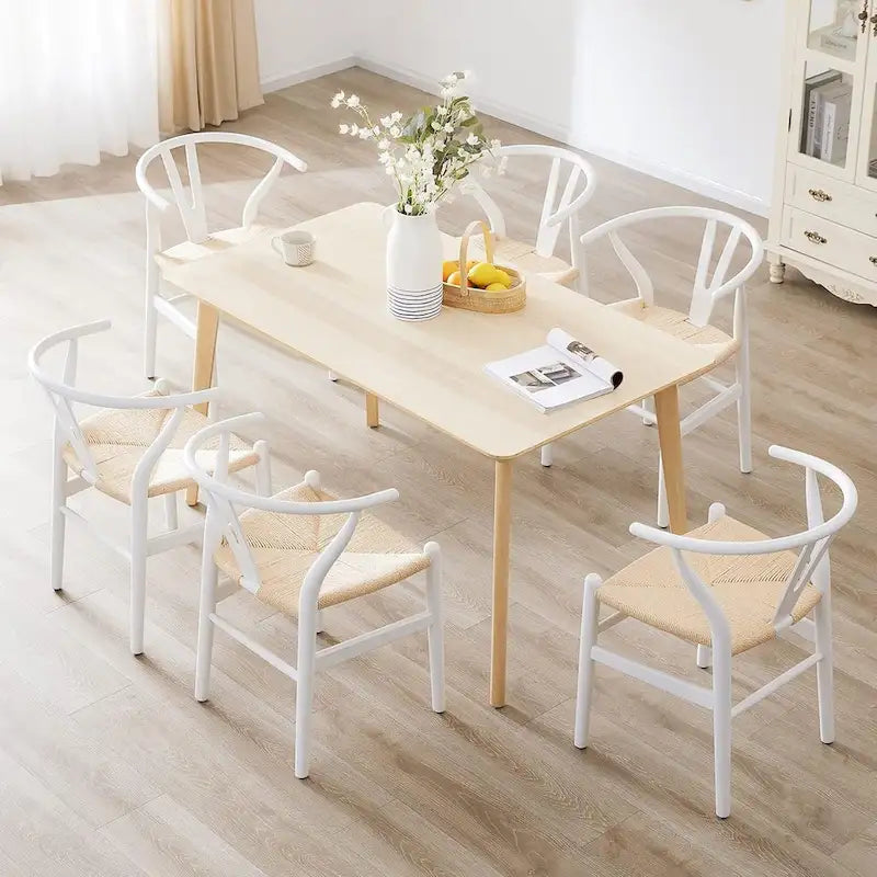 Wish bone Solidwood Dining Chair Woodcord Chair ( set of 4)