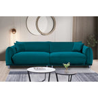 US Pride Furniture 88.2W Metal-Legs Velvet Fabirc Foam Sofa