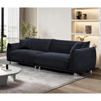 US Pride Furniture 88.2W Metal-Legs Velvet Fabirc Foam Sofa