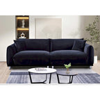 US Pride Furniture 88.2W Metal-Legs Velvet Fabirc Foam Sofa