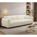 US Pride Furniture 88.2W Metal-Legs Velvet Fabirc Foam Sofa