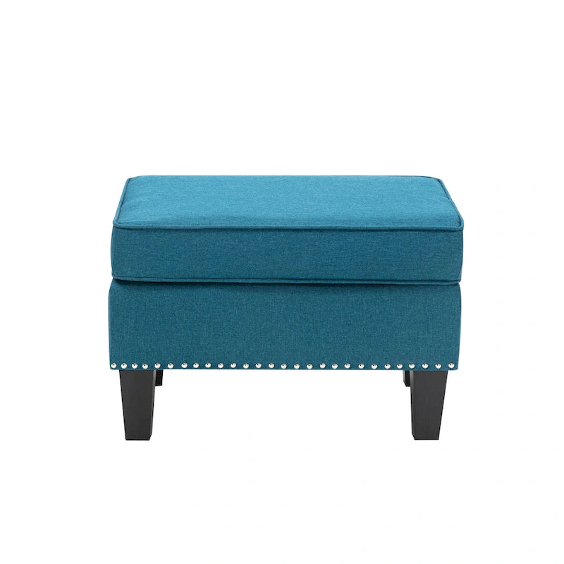 Porthos Home Yule Fabric Accent Ottoman Footstool