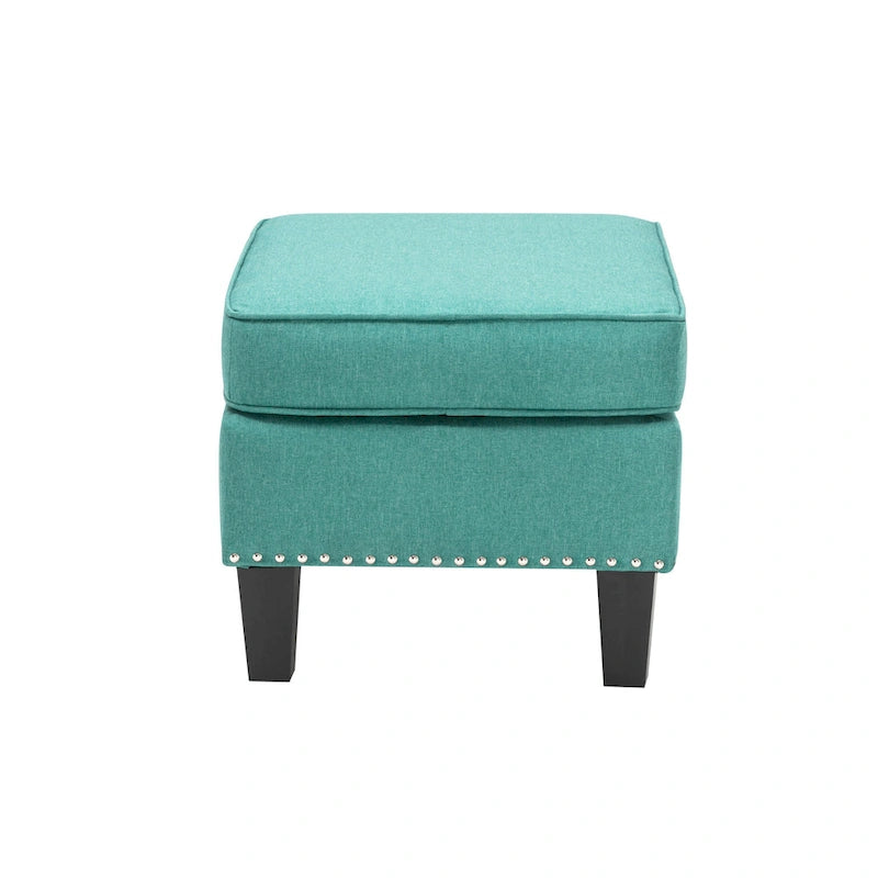 Porthos Home Yule Fabric Accent Ottoman Footstool