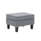 Porthos Home Yule Fabric Accent Ottoman Footstool