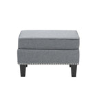 Porthos Home Yule Fabric Accent Ottoman Footstool