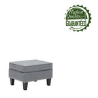 Porthos Home Yule Fabric Accent Ottoman Footstool