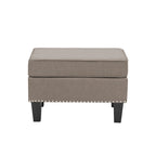 Porthos Home Yule Fabric Accent Ottoman Footstool