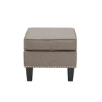 Porthos Home Yule Fabric Accent Ottoman Footstool