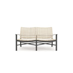 Winston Jasper Textured Pewter with Beechwood Weave Loveseat
