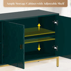 Clihome 3 Door Glossy Media Storage Sideboard Accent Cabinet