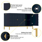 Clihome 3 Door Glossy Media Storage Sideboard Accent Cabinet