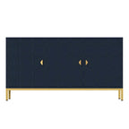 Clihome 3 Door Glossy Media Storage Sideboard Accent Cabinet
