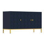 Clihome 3 Door Glossy Media Storage Sideboard Accent Cabinet