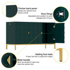 Clihome 3 Door Glossy Media Storage Sideboard Accent Cabinet