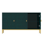 Clihome 3 Door Glossy Media Storage Sideboard Accent Cabinet