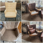 HUIMO High-back Accent Chair Modern Wing Back Chair-Faux Leather