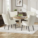 HUIMO High-back Accent Chair Modern Wing Back Chair-Faux Leather