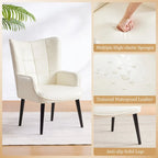 HUIMO High-back Accent Chair Modern Wing Back Chair-Faux Leather