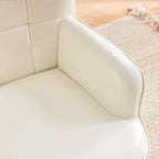 HUIMO High-back Accent Chair Modern Wing Back Chair-Faux Leather