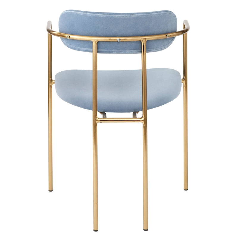 Simple Living Retro Velvet Dining Arm Chair (Set of 2)