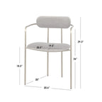 Simple Living Retro Velvet Dining Arm Chair (Set of 2)