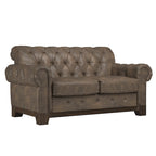 Greenwich Tufted Rolled Arm Nailhead Chesterfield Loveseat by iNSPIRE Q Artisan