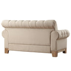 Greenwich Tufted Rolled Arm Nailhead Chesterfield Loveseat by iNSPIRE Q Artisan