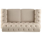 Greenwich Tufted Rolled Arm Nailhead Chesterfield Loveseat by iNSPIRE Q Artisan