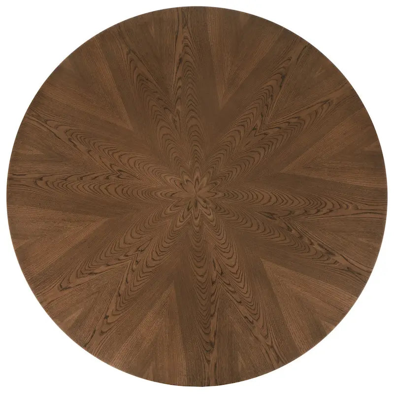 Nadine Mid-Century Dark Walnut Finish Round Dining Table by iNSPIRE Q Modern