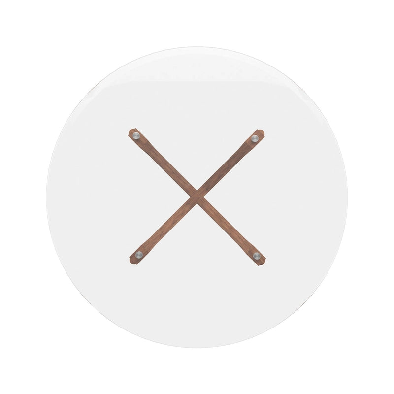 Nadine Mid-Century Dark Walnut Finish Round Dining Table by iNSPIRE Q Modern