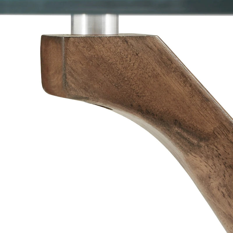 Nadine Mid-Century Dark Walnut Finish Round Dining Table by iNSPIRE Q Modern