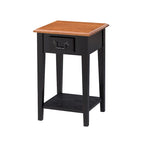 Leick Home One Drawer Square Side Table with Shelf