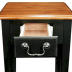 Leick Home One Drawer Square Side Table with Shelf