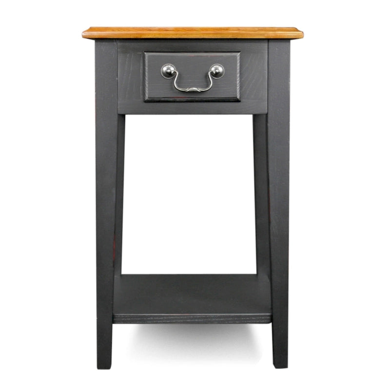 Leick Home One Drawer Square Side Table with Shelf