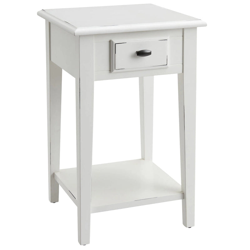Leick Home One Drawer Square Side Table with Shelf