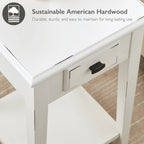 Leick Home One Drawer Square Side Table with Shelf