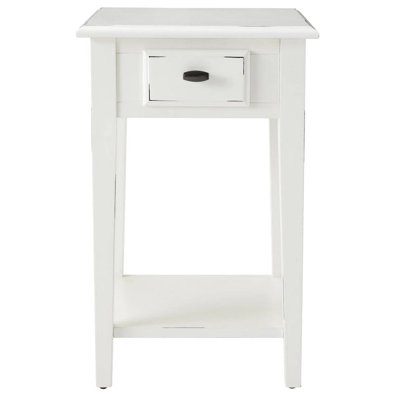 Leick Home One Drawer Square Side Table with Shelf