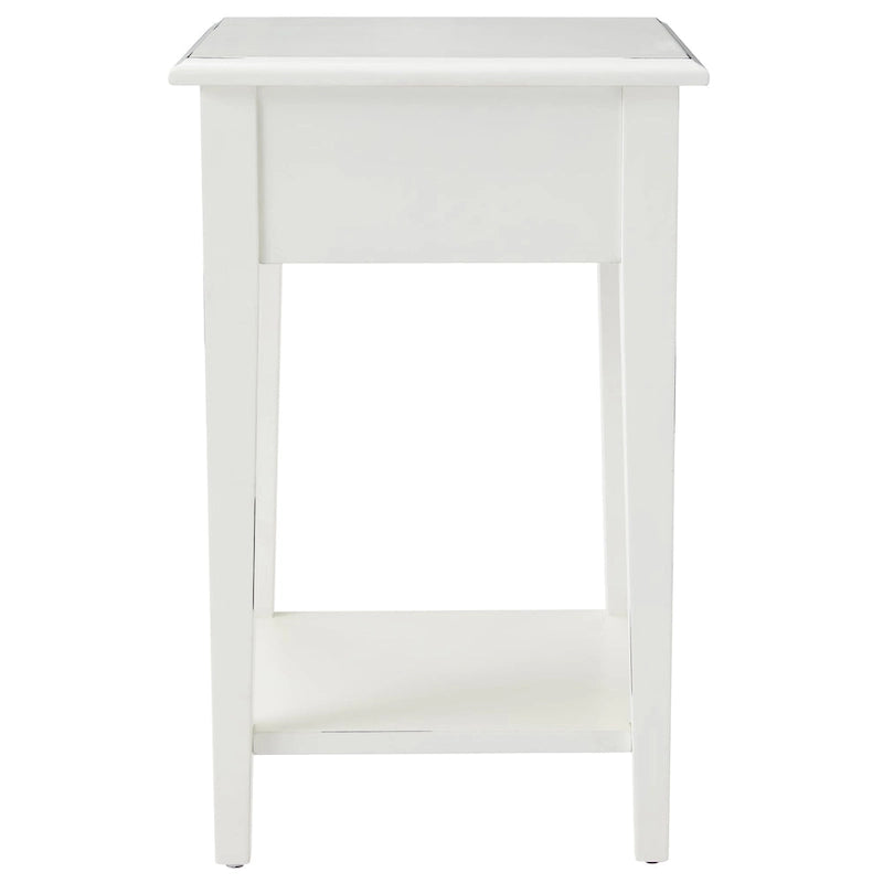 Leick Home One Drawer Square Side Table with Shelf